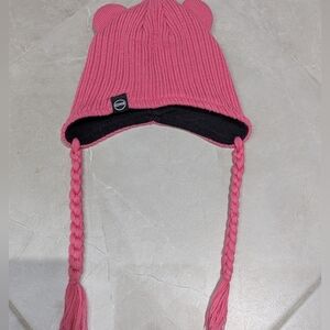 5/$35 Kombi Bear Paw Peruvian Hat Infant Pink Knit Beanie Ears Ear Flap Lined